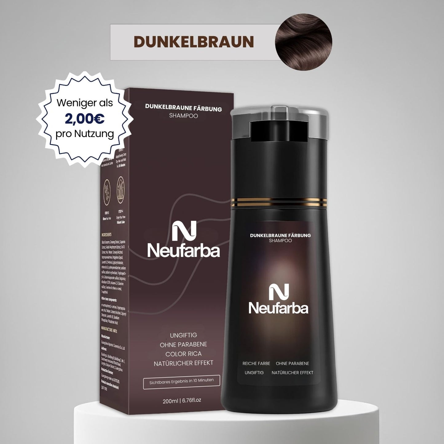 Sofort färbendes Shampoo
