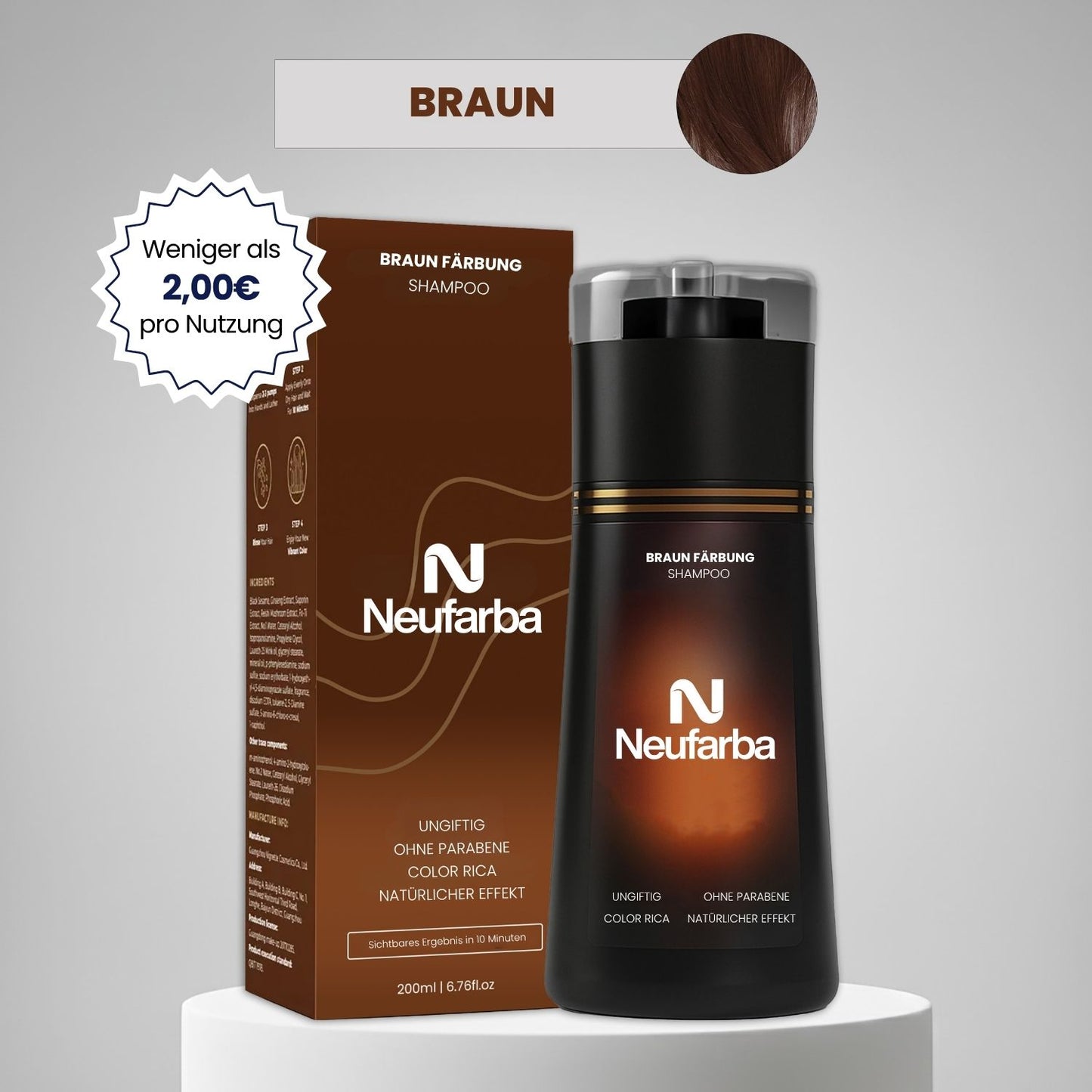 Sofort färbendes Shampoo