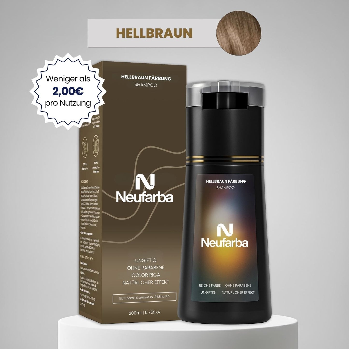 Sofort färbendes Shampoo