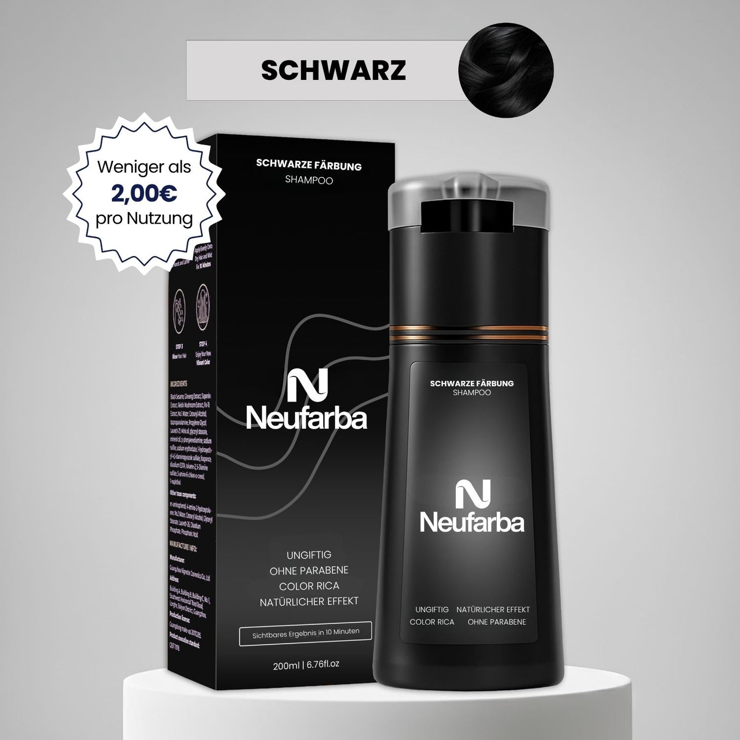 Sofort färbendes Shampoo