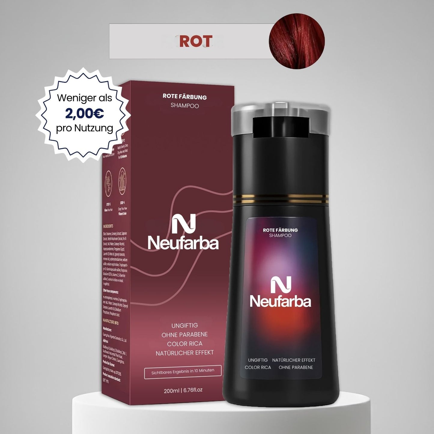 Sofort färbendes Shampoo