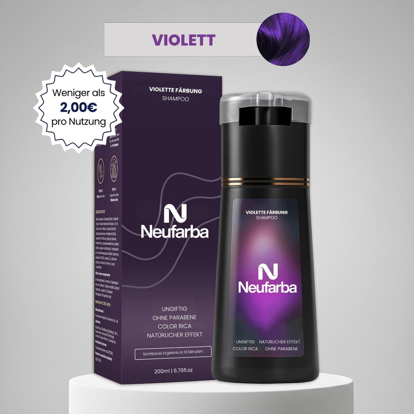 Sofort färbendes Shampoo
